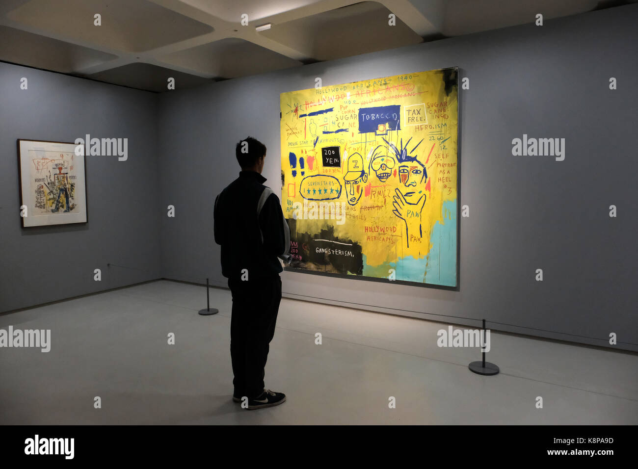 Londra, Regno Unito. Xx Settembre, 2017. Basquiat, boom per reale, barbican art gallery 21 settembre 2017-28 jan 2018. opere d'arte; copyright la tenuta di jean-michel basquiat. concesso in licenza da artestar new york credito: londonphotos/alamy live news Foto Stock