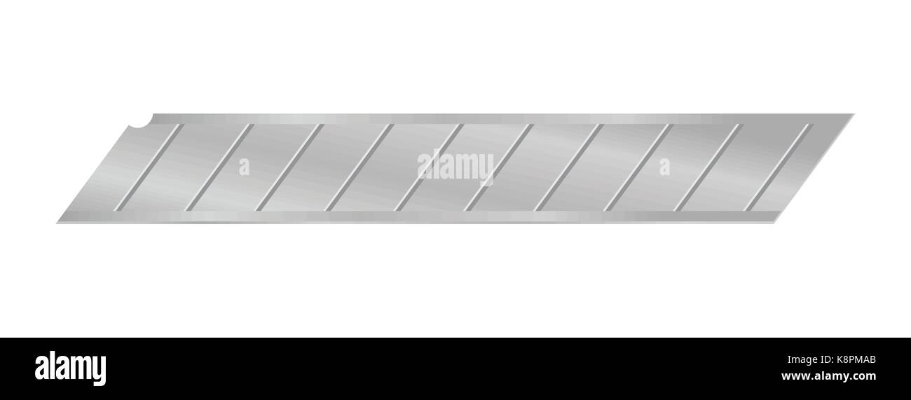 Illustrazione Vettoriale sostituibile del bordo di taglio per cutter coltello isolati su sfondo bianco Illustrazione Vettoriale