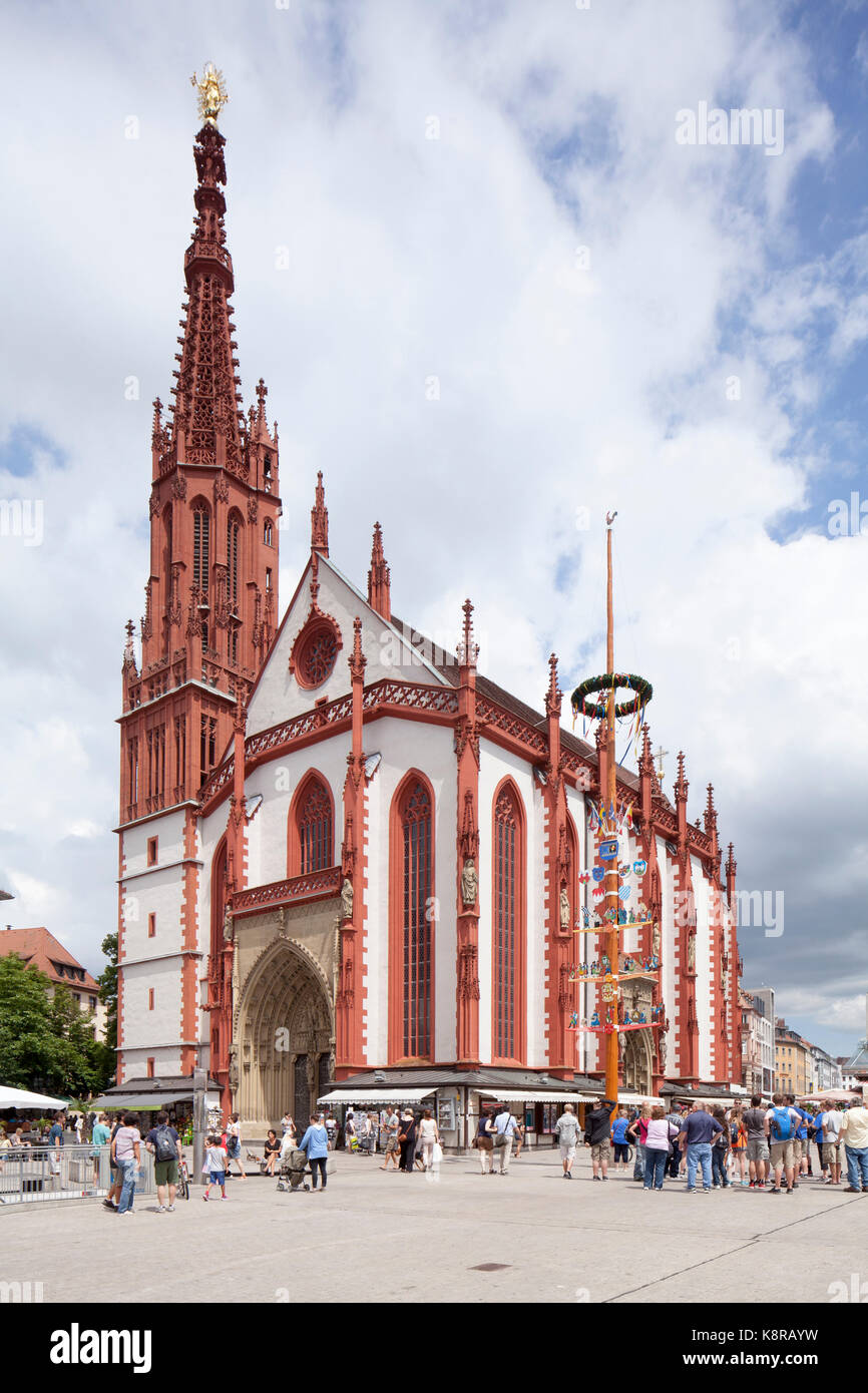 Marienkapelle sulla piazza del mercato, Würzburg, bassa Franconia, Baviera, Germania, Europa i Marienkapelle, Würzburg ,Unterfranken , Franken, Bayern, D Foto Stock