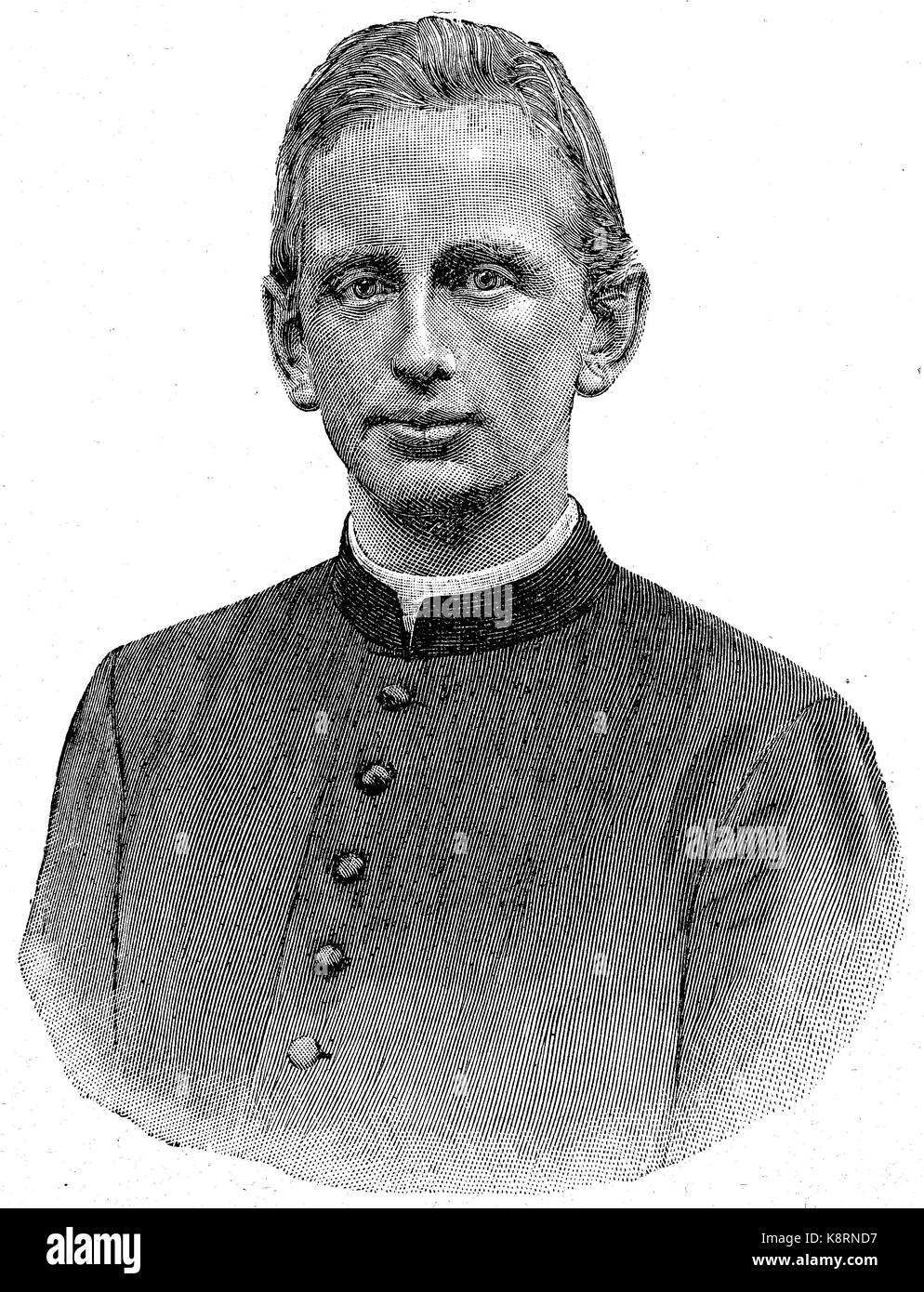 Il principe Massimiliano di Sassonia Duca di Sassonia, Prinz Maximilian von Sachsen, Herzog zu Sachsen,r 1870 - 1951, membro dell'Albertine ramo della Casa di Wettin ed un prete cattolico, digitale migliorata la riproduzione di una xilografia, pubblicata nel XIX secolo Foto Stock