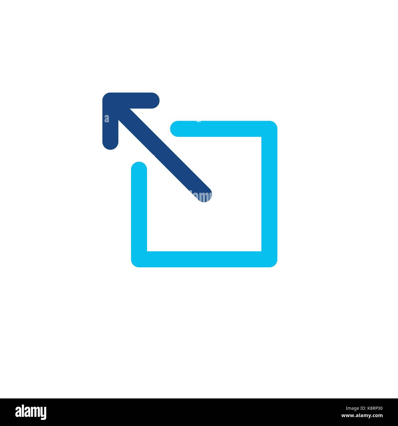 Link esterno icona per aprire una nuova finestra in una ux ui app Immagine  e Vettoriale - Alamy