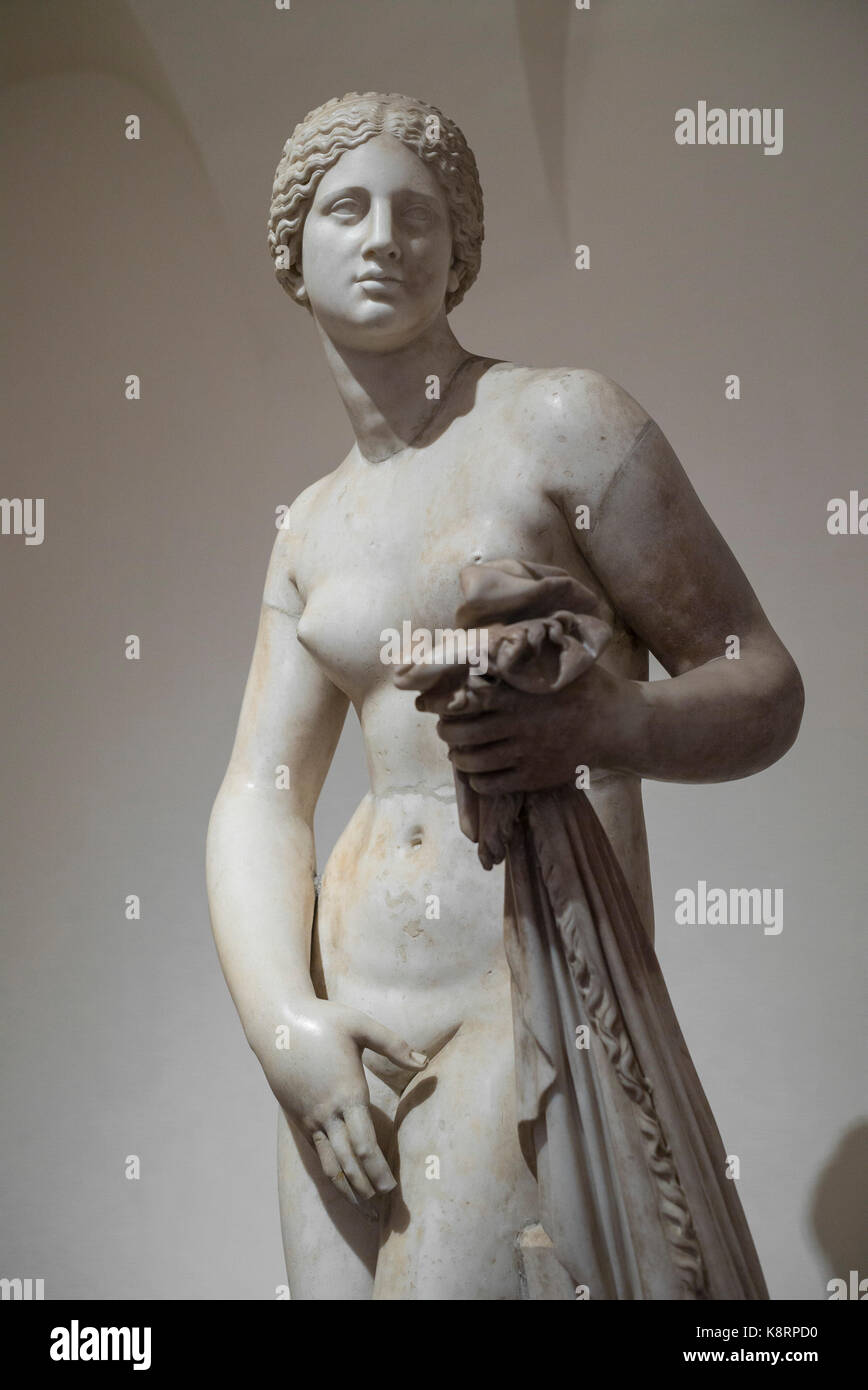 Roma. L'Italia. Il Ludovisi Cnidian Aphrodite, copia romana del Greco originale di Prassitele (c.350 BC), Palazzo Altemps. Museo Nazionale Romano. Foto Stock