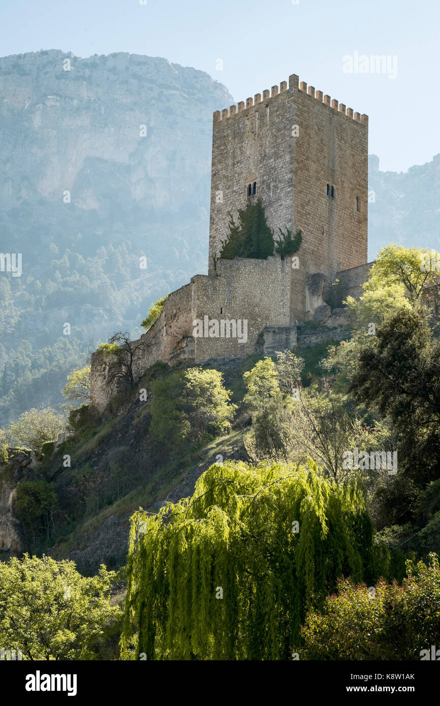 La torre del castello di cazorla Foto Stock