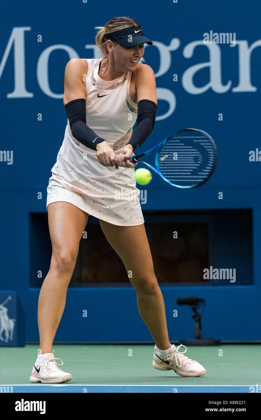 Maria Sharapova (RUS) competono al 2017 US Open Tennis championships Foto Stock