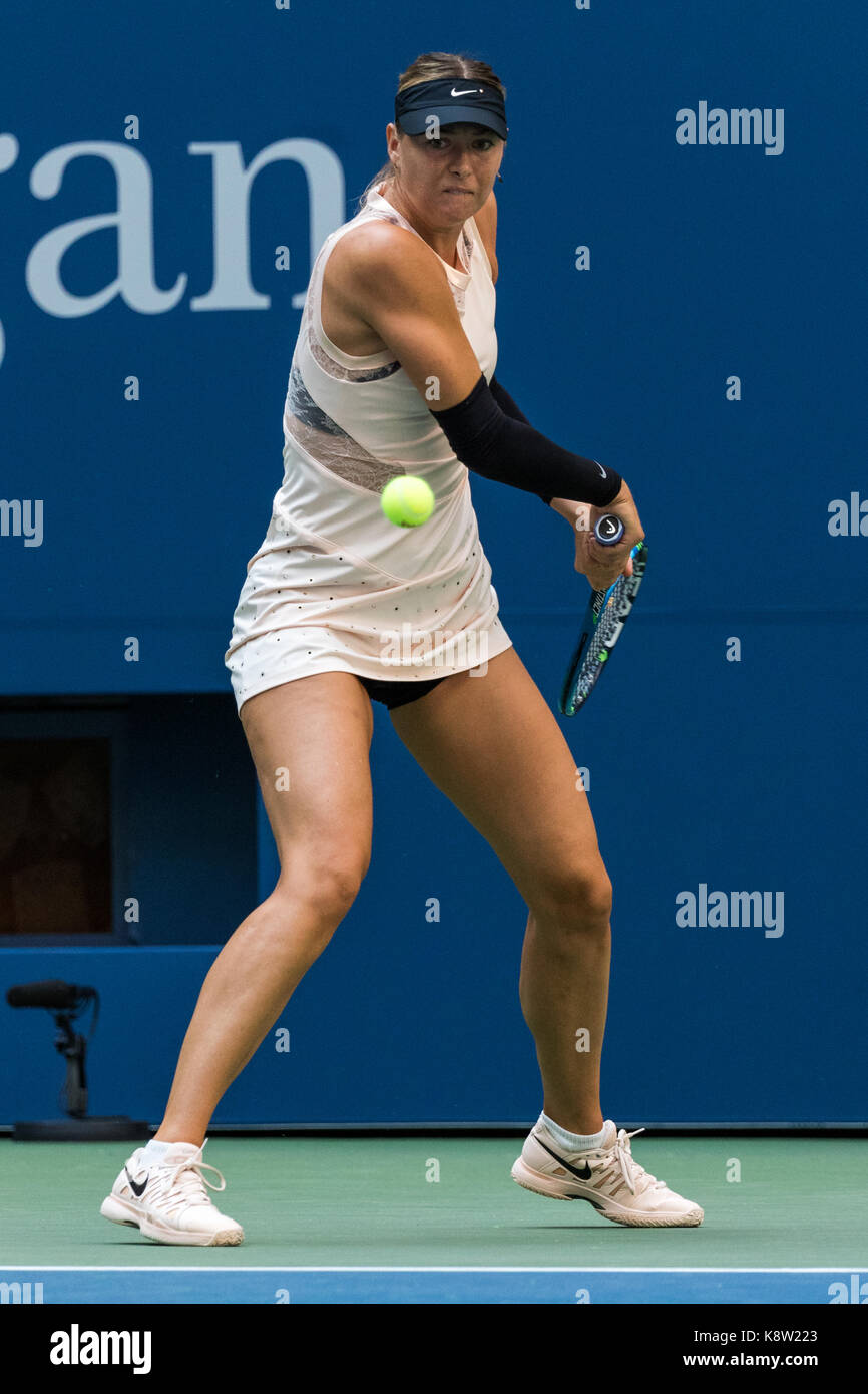 Maria Sharapova (RUS) competono al 2017 US Open Tennis championships Foto Stock