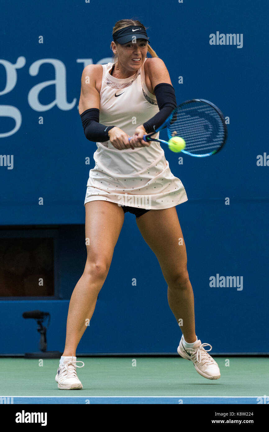Maria Sharapova (RUS) competono al 2017 US Open Tennis championships Foto Stock