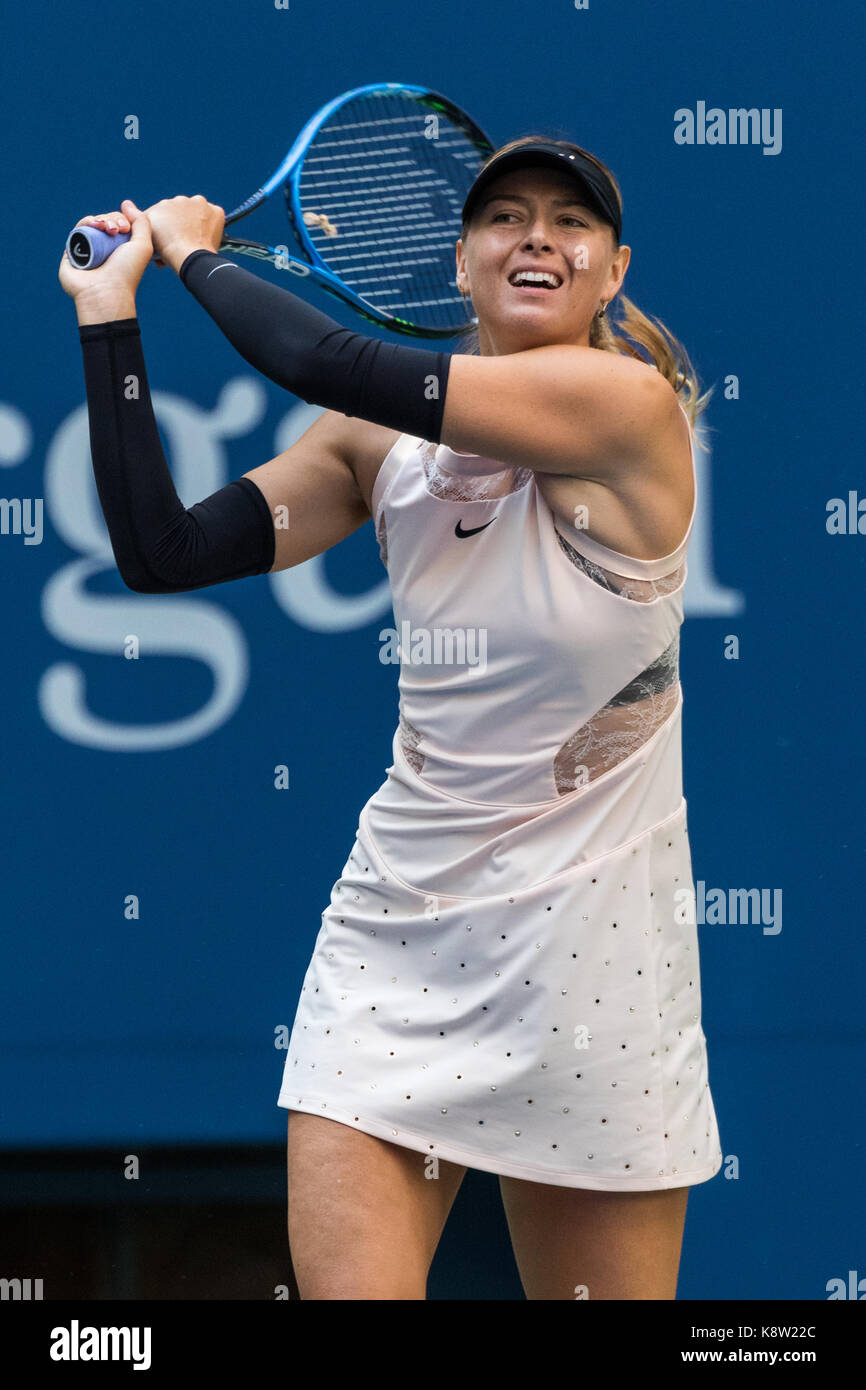Maria Sharapova (RUS) competono al 2017 US Open Tennis championships Foto Stock