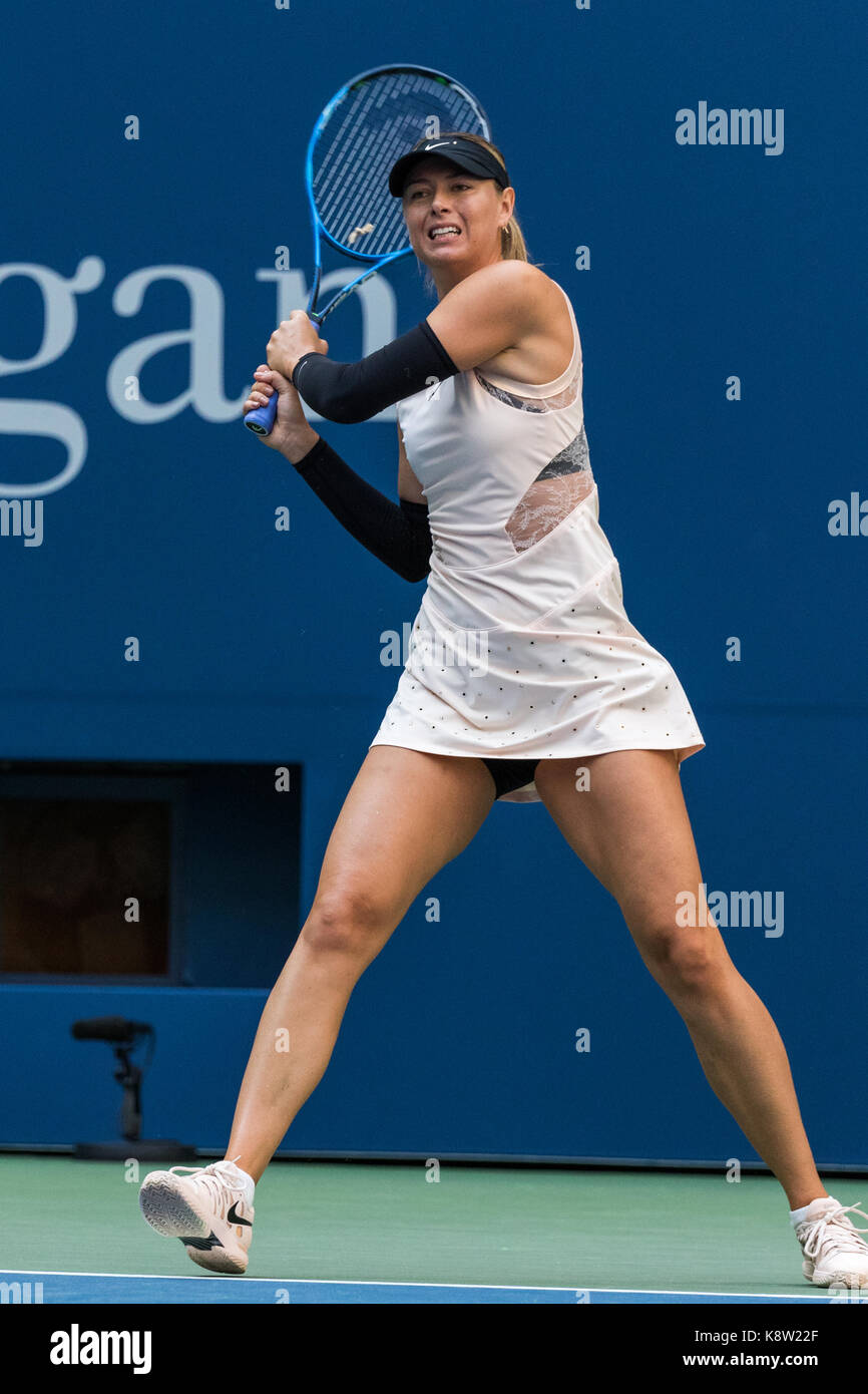 Maria Sharapova (RUS) competono al 2017 US Open Tennis championships Foto Stock