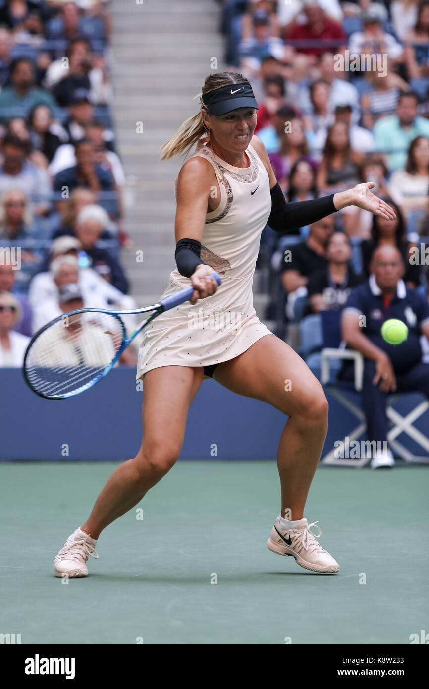 Maria Sharapova (RUS) competono al 2017 US Open Tennis championships Foto Stock