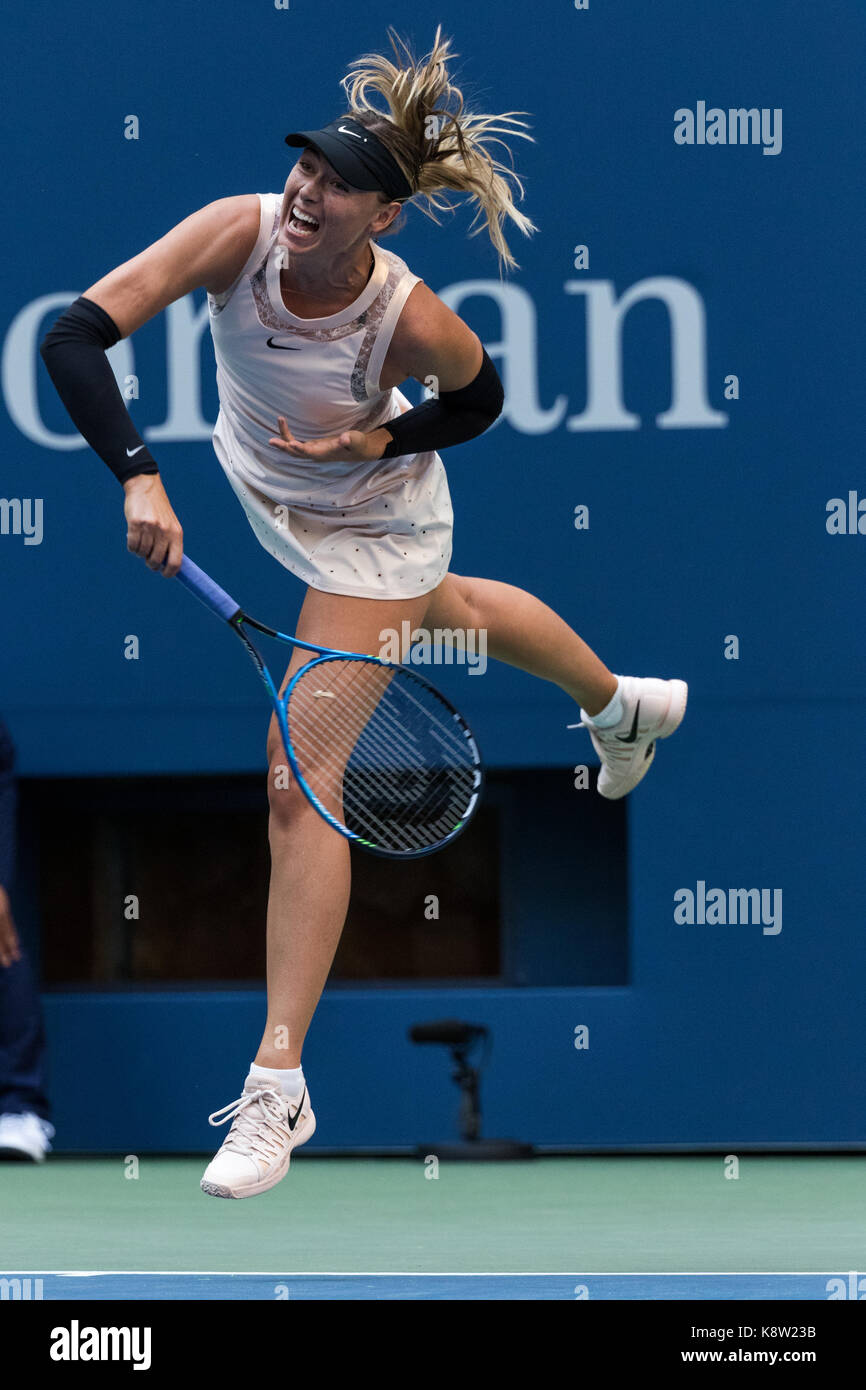 Maria Sharapova (RUS) competono al 2017 US Open Tennis championships Foto Stock