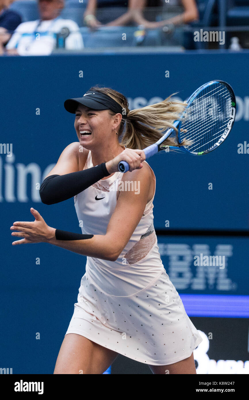 Maria Sharapova (RUS) competono al 2017 US Open Tennis championships Foto Stock