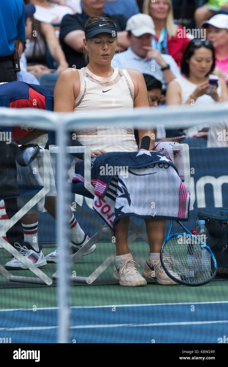 Maria Sharapova (RUS) competono al 2017 US Open Tennis championships Foto Stock