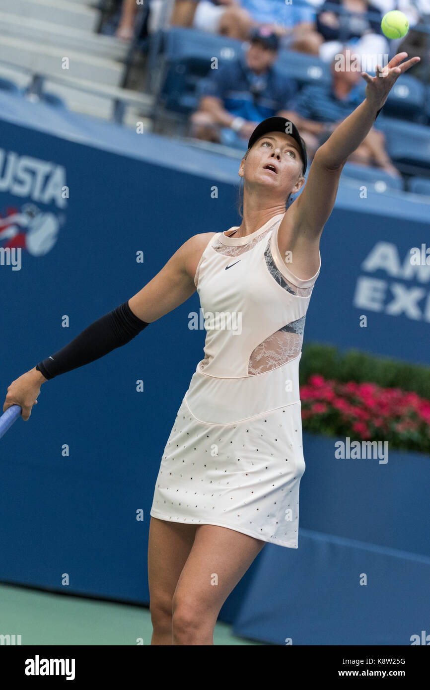 Maria Sharapova (RUS) competono al 2017 US Open Tennis championships Foto Stock