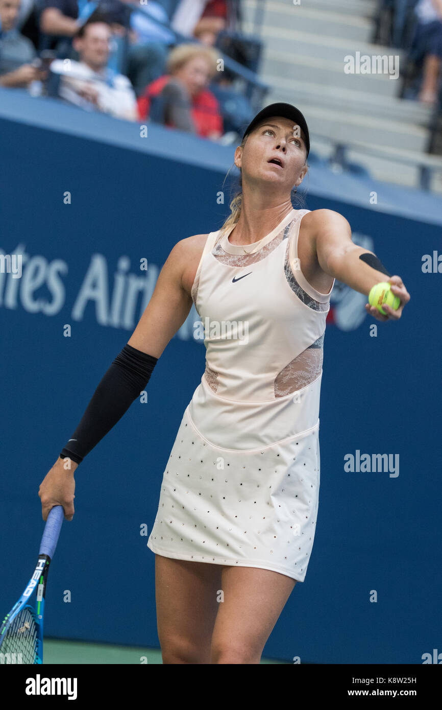 Maria Sharapova (RUS) competono al 2017 US Open Tennis championships Foto Stock