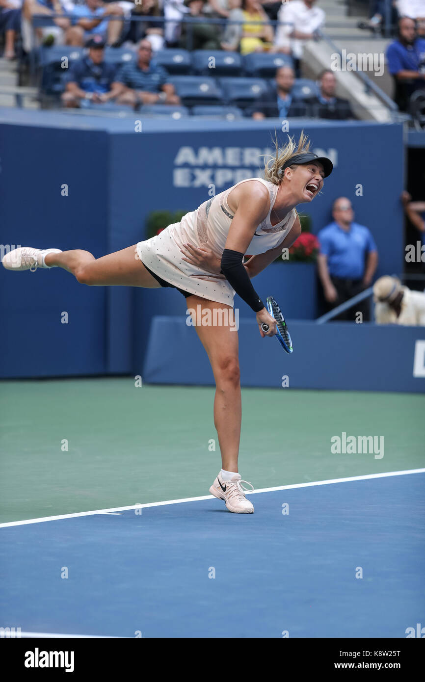 Maria Sharapova (RUS) competono al 2017 US Open Tennis championships Foto Stock