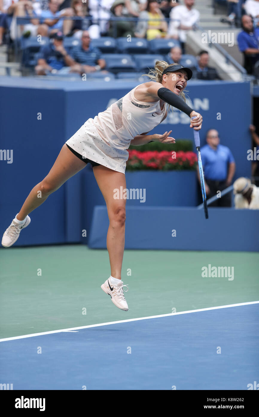 Maria Sharapova (RUS) competono al 2017 US Open Tennis championships Foto Stock