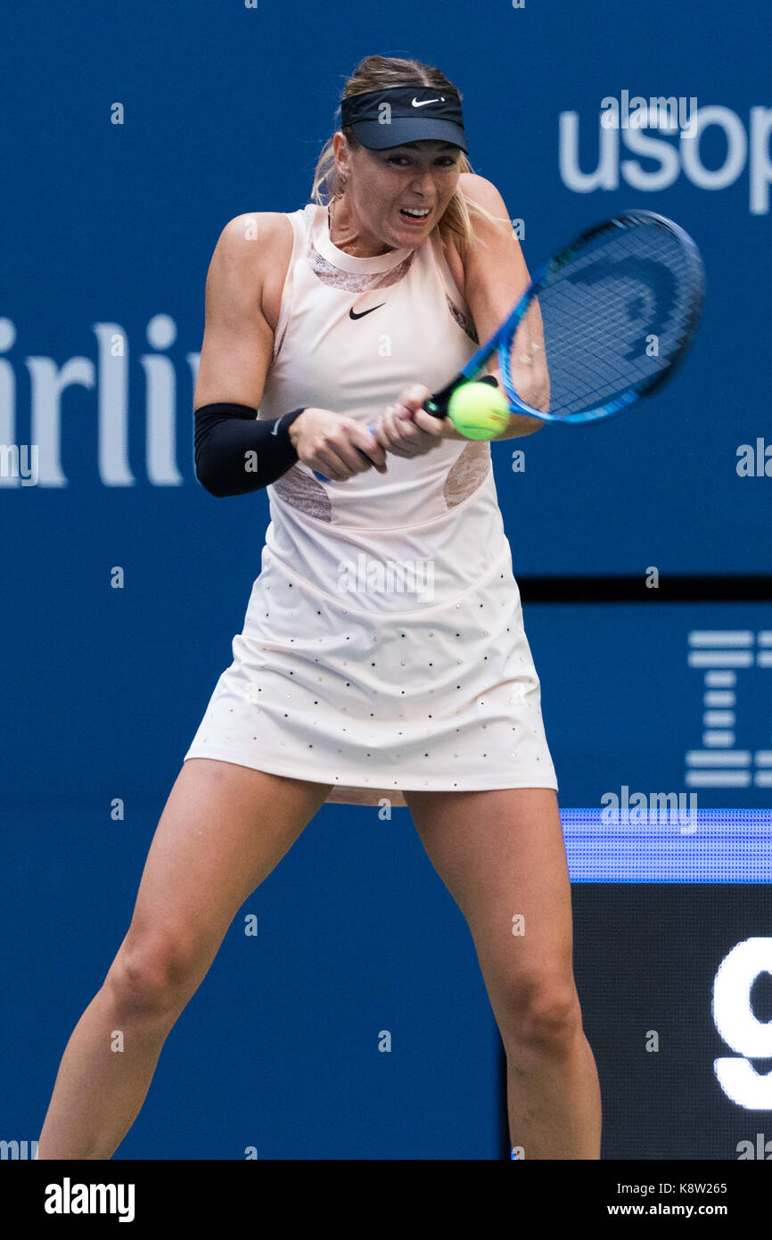 Maria Sharapova (RUS) competono al 2017 US Open Tennis championships Foto Stock