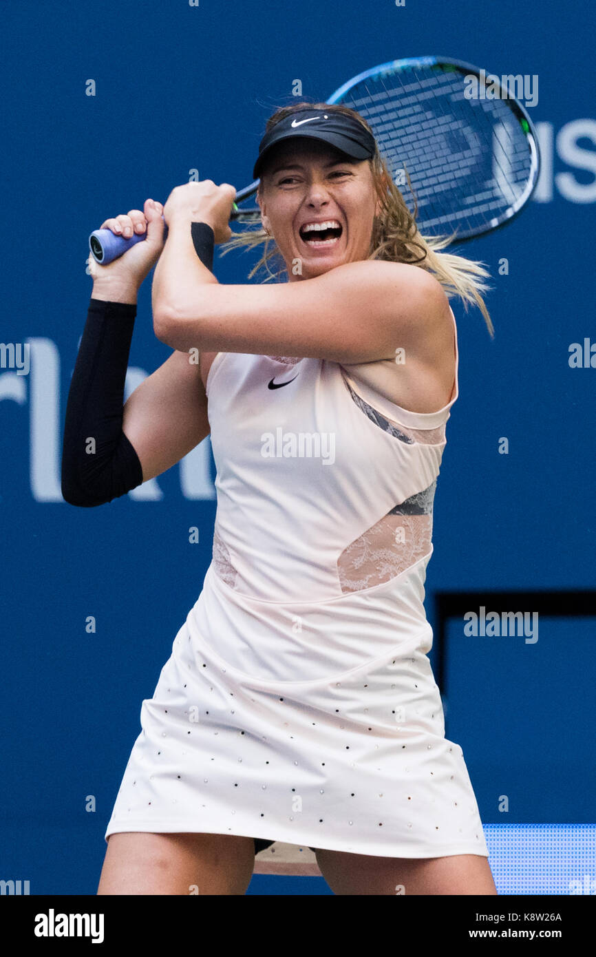 Maria Sharapova (RUS) competono al 2017 US Open Tennis championships Foto Stock