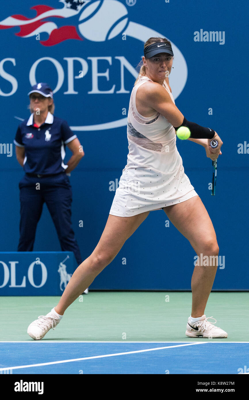 Maria Sharapova (RUS) competono al 2017 US Open Tennis championships Foto Stock