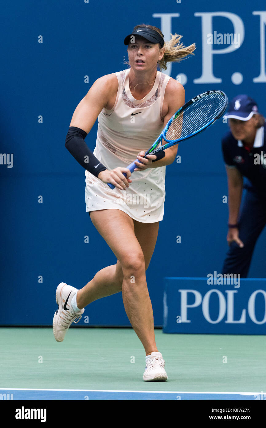Maria Sharapova (RUS) competono al 2017 US Open Tennis championships Foto Stock