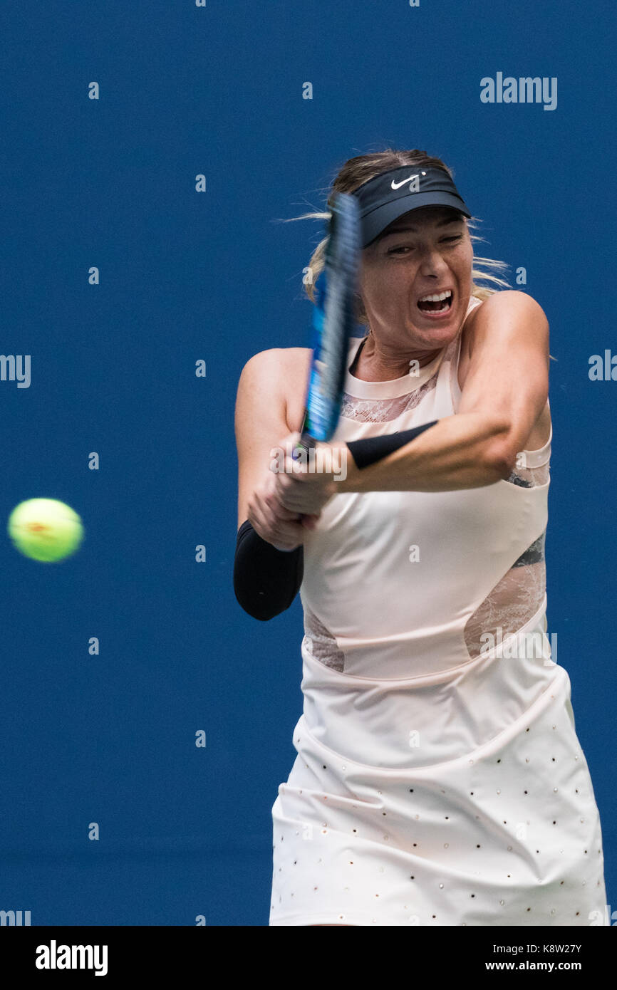 Maria Sharapova (RUS) competono al 2017 US Open Tennis championships Foto Stock