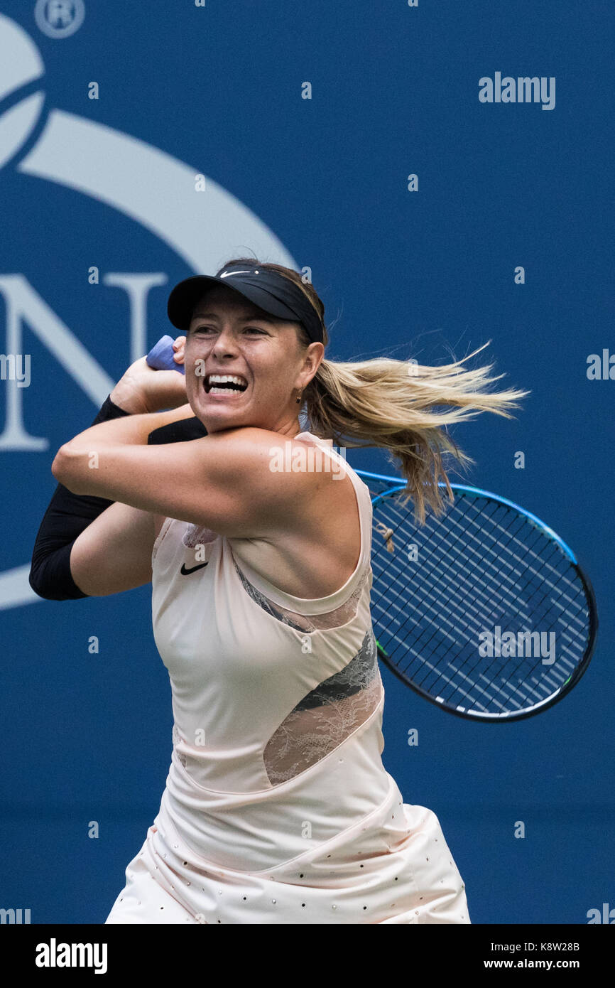 Maria Sharapova (RUS) competono al 2017 US Open Tennis championships Foto Stock