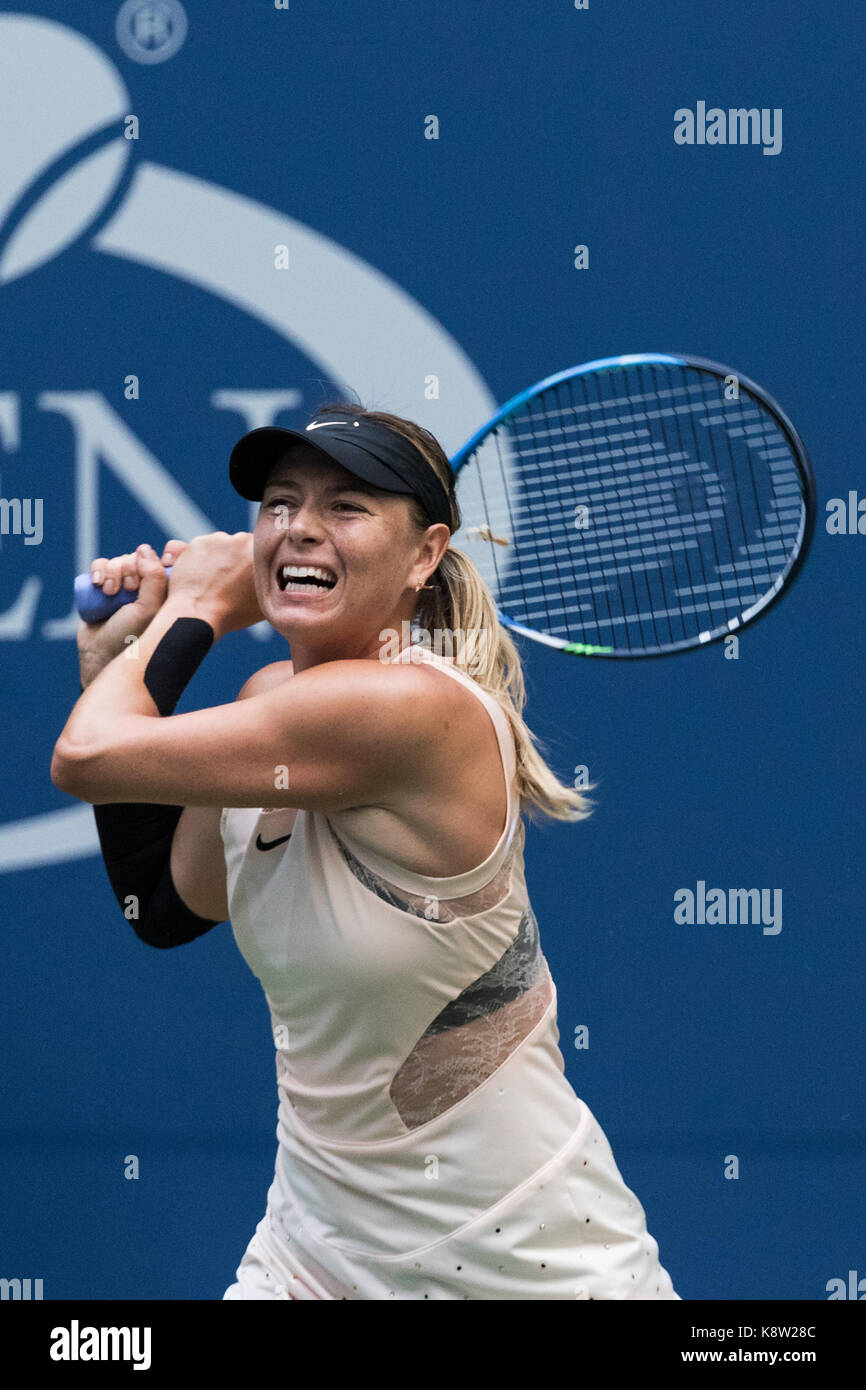 Maria Sharapova (RUS) competono al 2017 US Open Tennis championships Foto Stock