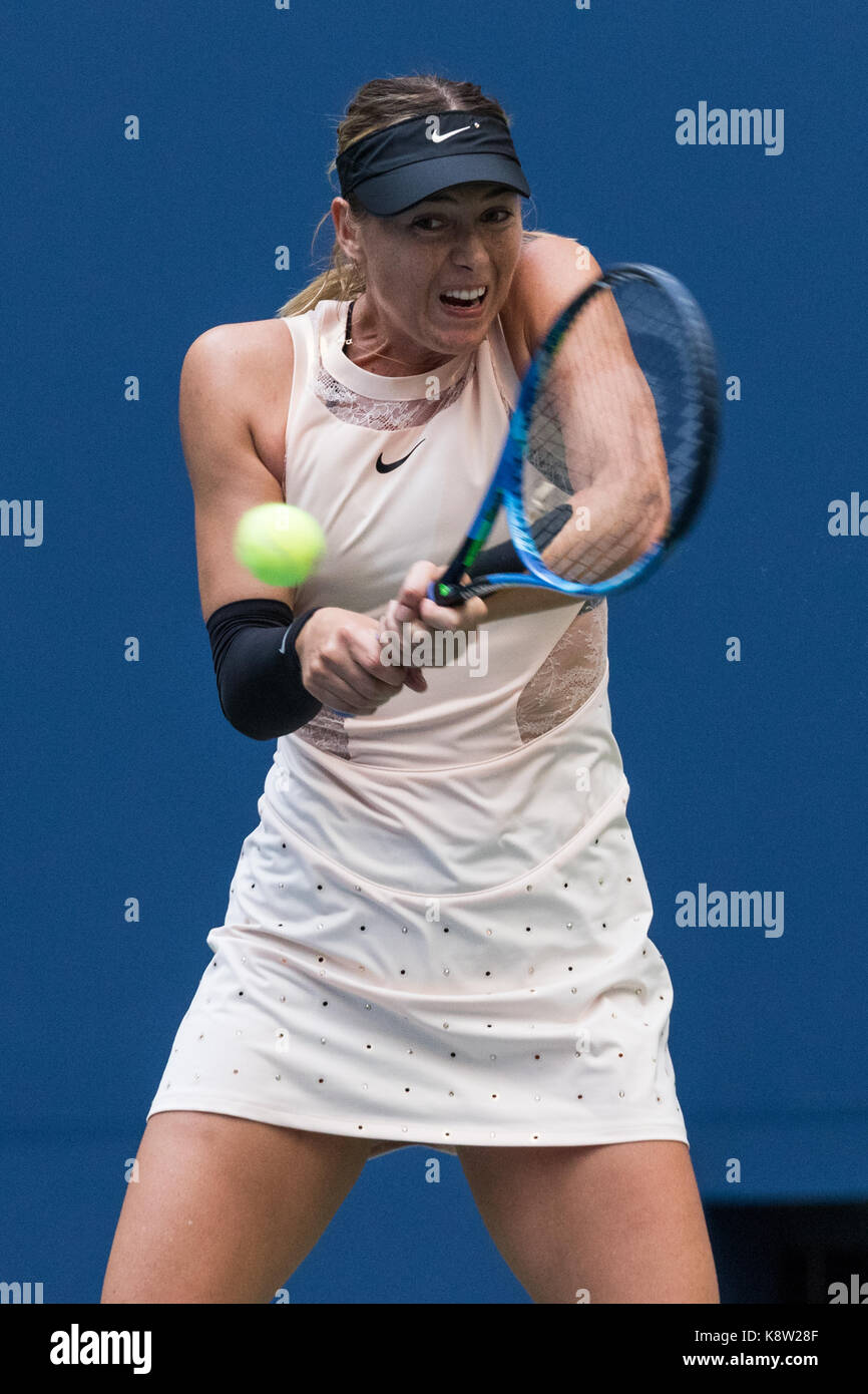 Maria Sharapova (RUS) competono al 2017 US Open Tennis championships Foto Stock