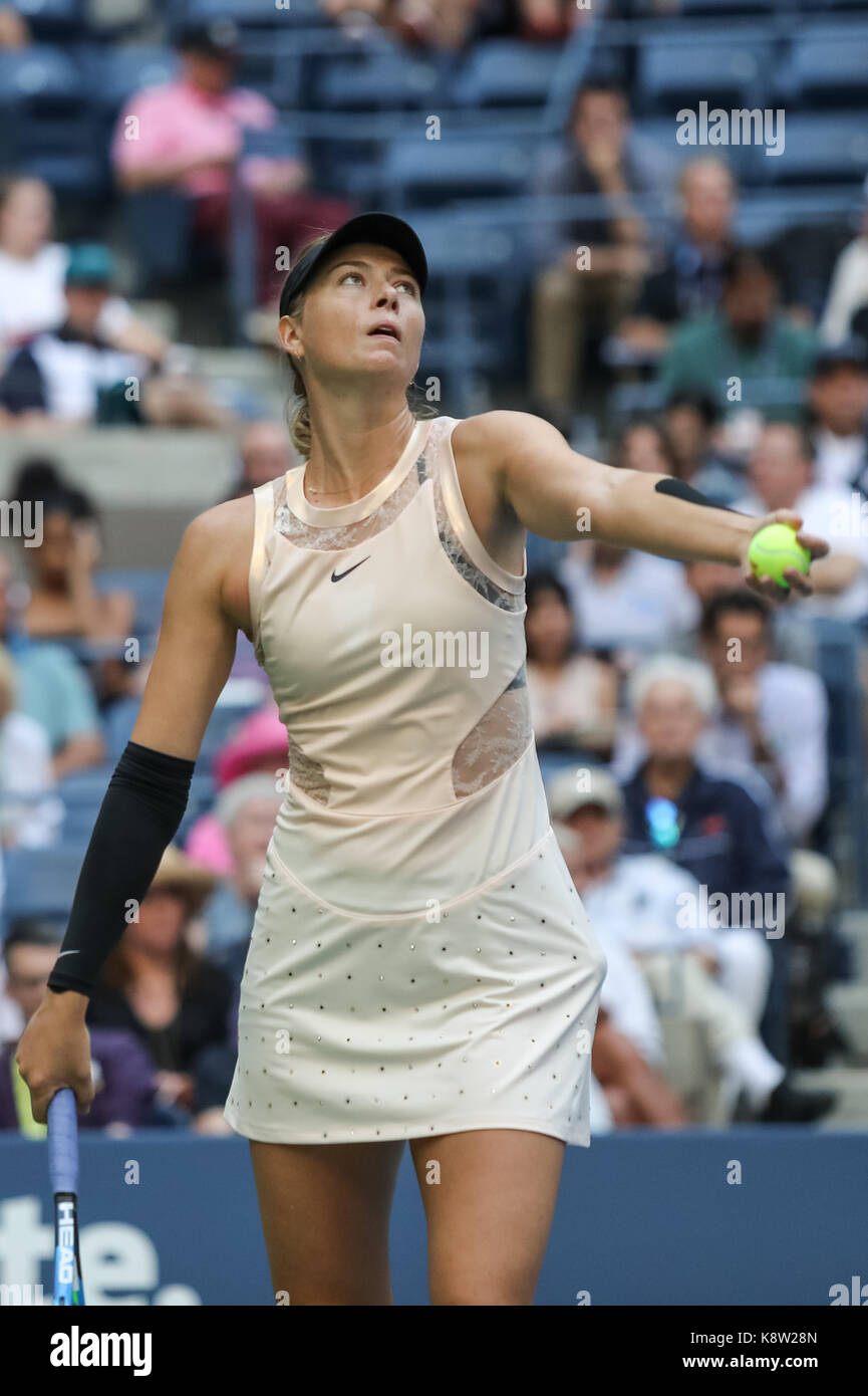 Maria Sharapova (RUS) competono al 2017 US Open Tennis championships Foto Stock