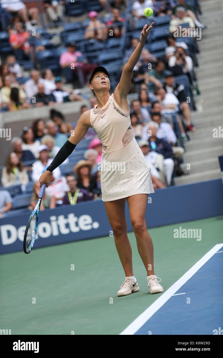 Maria Sharapova (RUS) competono al 2017 US Open Tennis championships Foto Stock