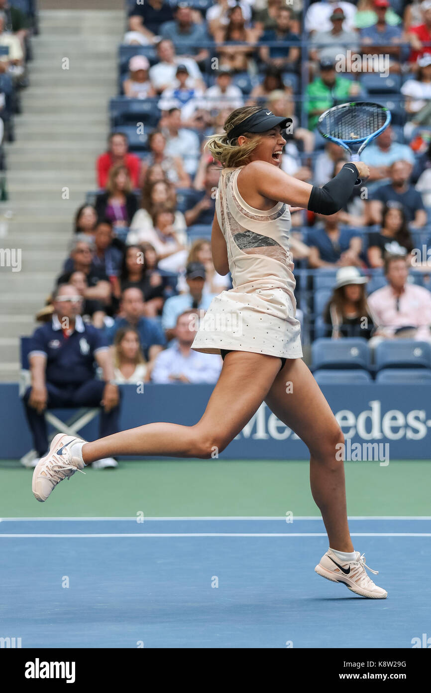 Maria Sharapova (RUS) competono al 2017 US Open Tennis championships Foto Stock