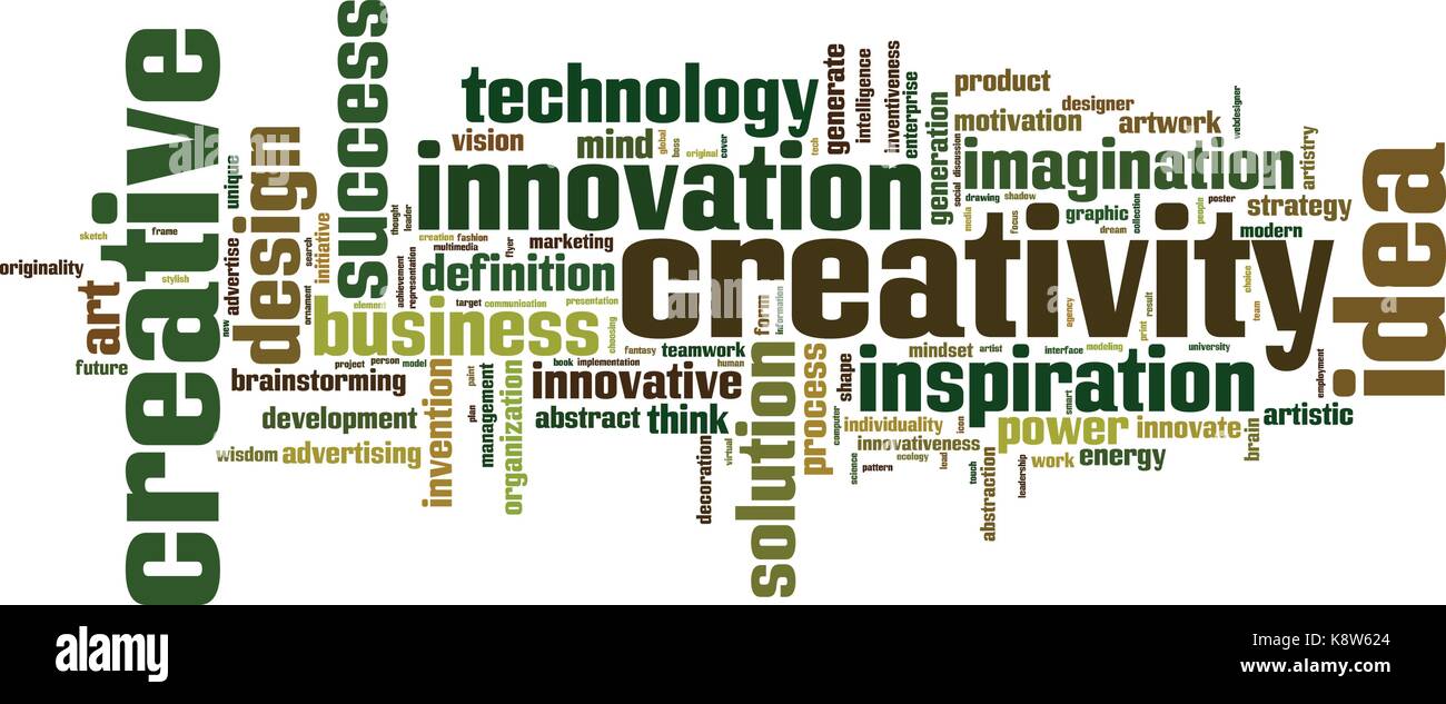 La creatività di parola il concetto di cloud. Illustrazione Vettoriale Illustrazione Vettoriale
