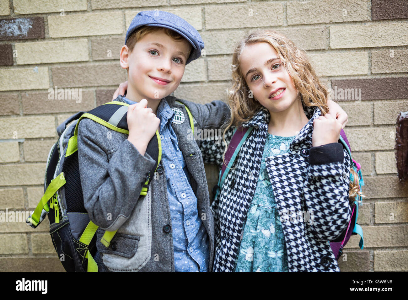 Pre-teen figlio a scuola Foto Stock