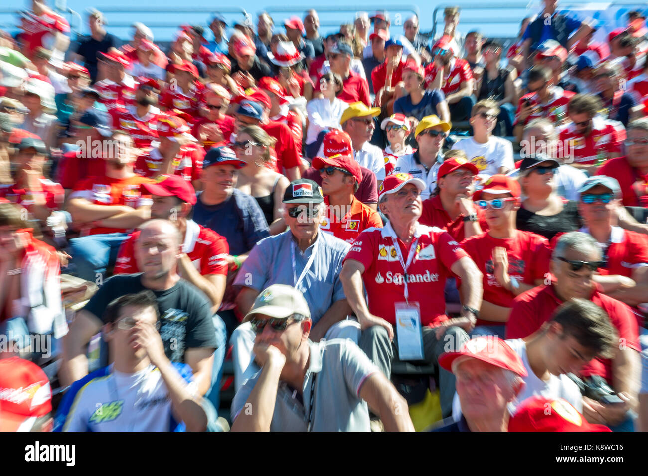 I tifosi italiani in Italia 2017 Gran Premio a Monza. Foto Stock