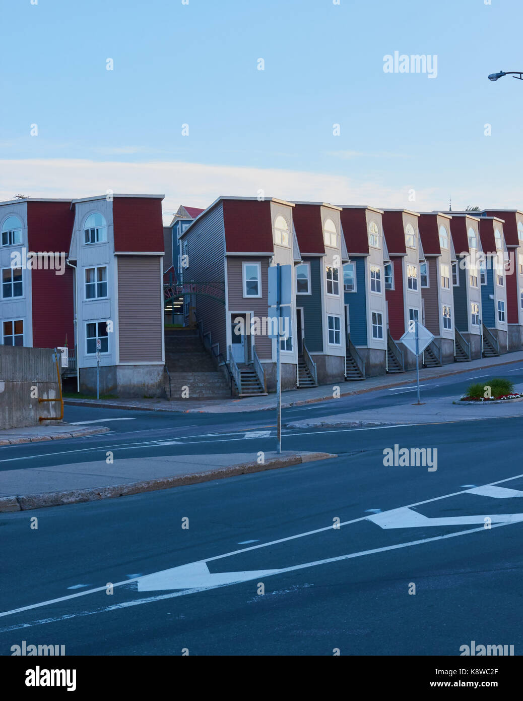 Moderne case a schiera, St John's Newfoundland, Canada Foto Stock