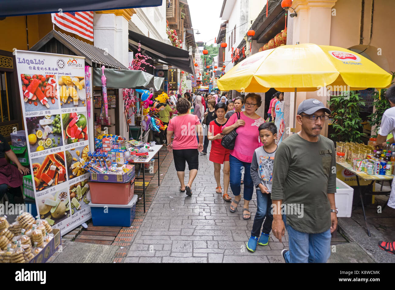 Ipoh, Malesia - 16 settembre 2017: turismo locale a concubina lane in Ipoh, Perak. concubina lane è una delle attrazione turistica in Ipoh, capitale cit Foto Stock