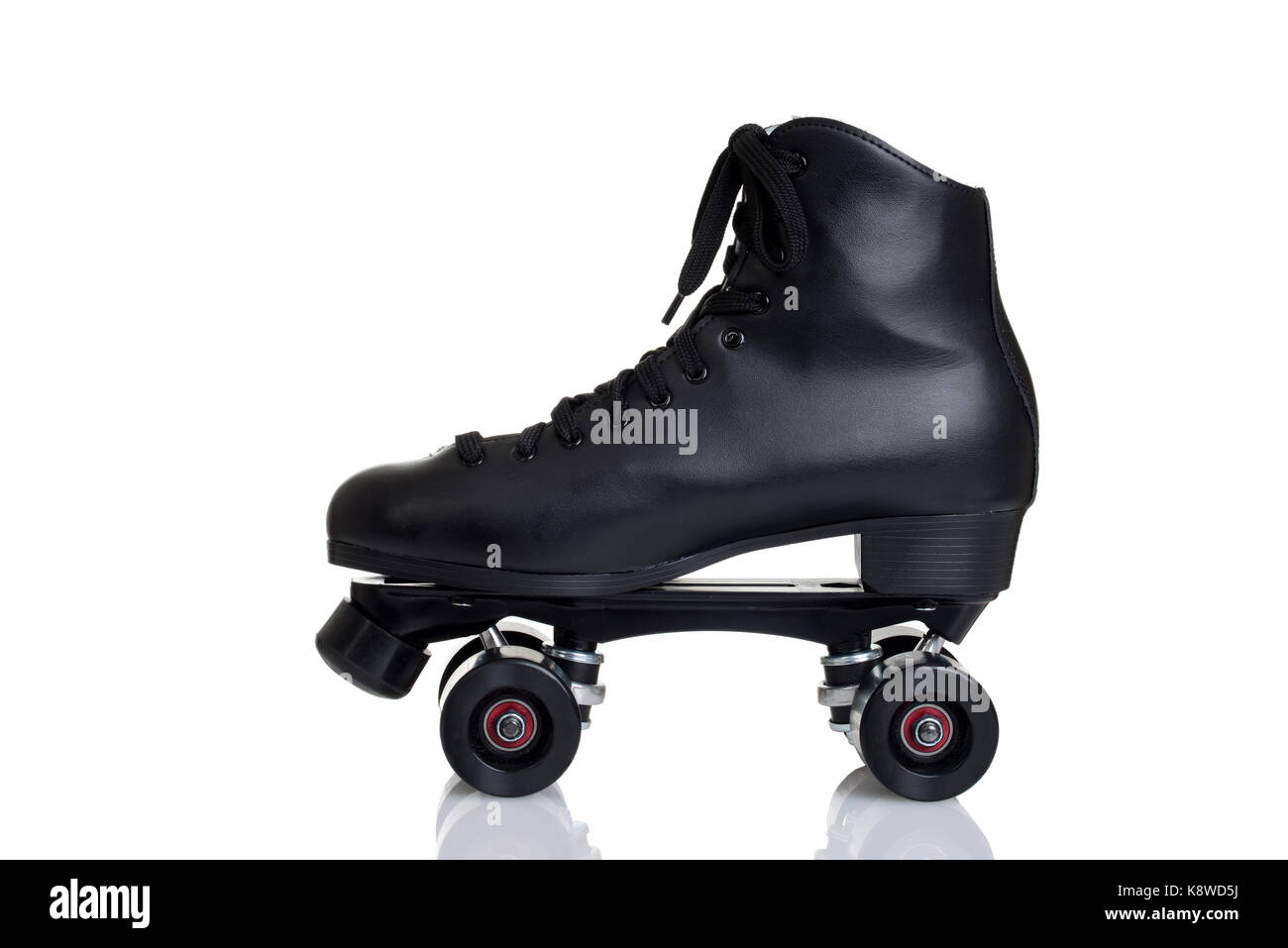 Vista laterale mens quad roller skate Foto Stock