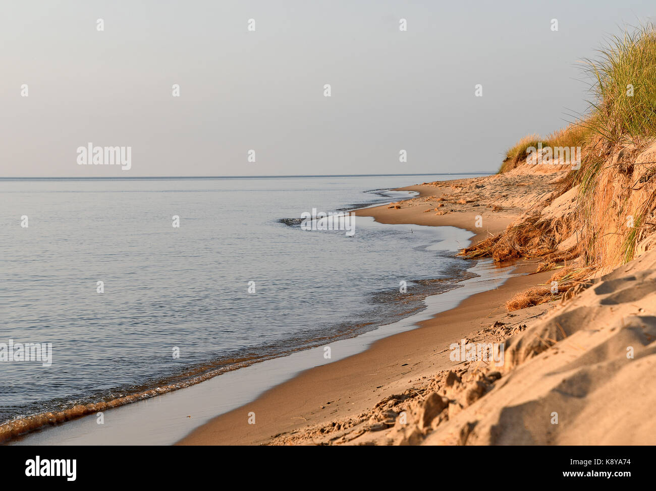 Dune di sabbia di costa sul lago Michigan Foto Stock