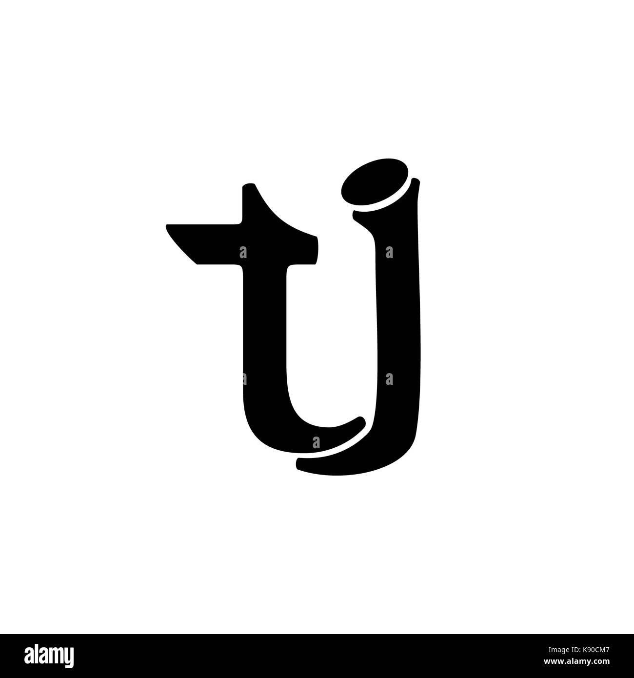 Curve logo lettering vettore Foto Stock