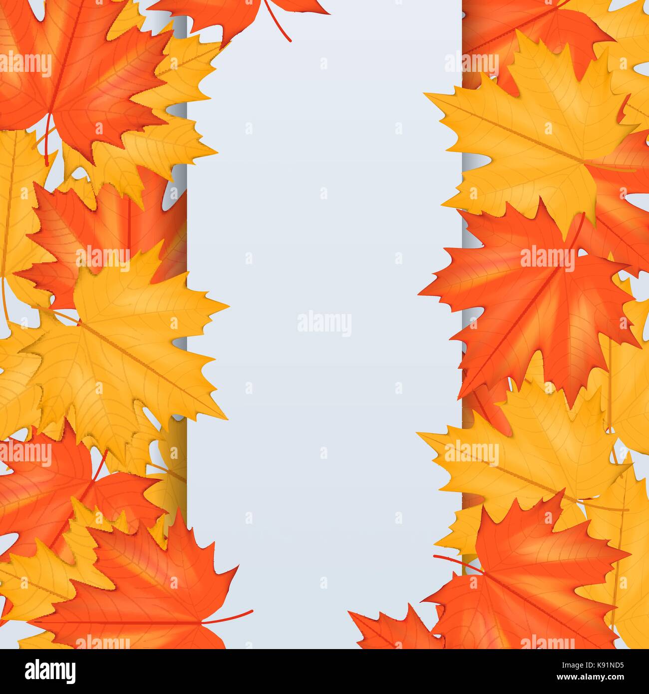 Rosso e giallo Foglie di autunno pattern Illustrazione Vettoriale