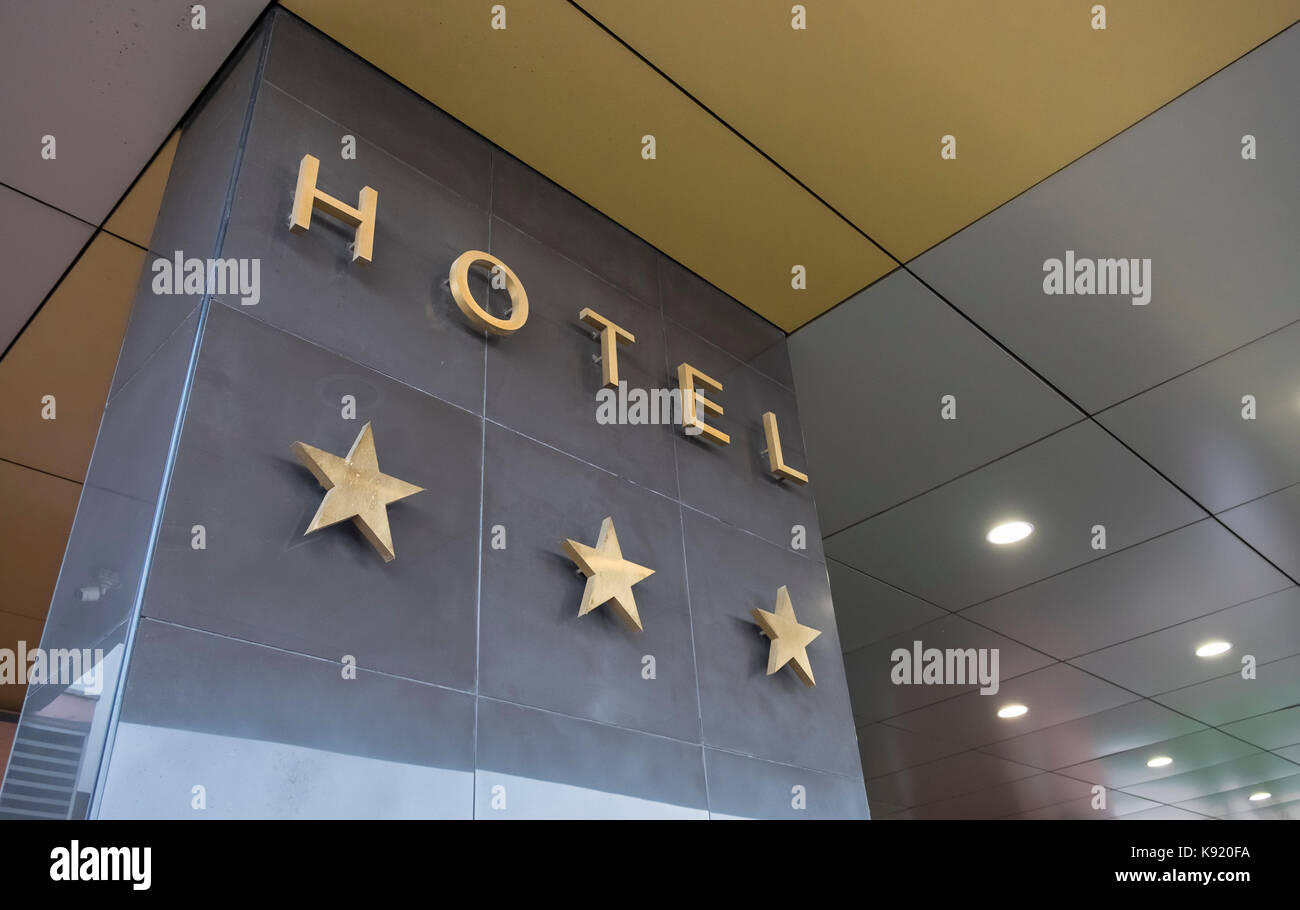 Hotel a 3 stelle segno, Mosca, Russia Foto Stock