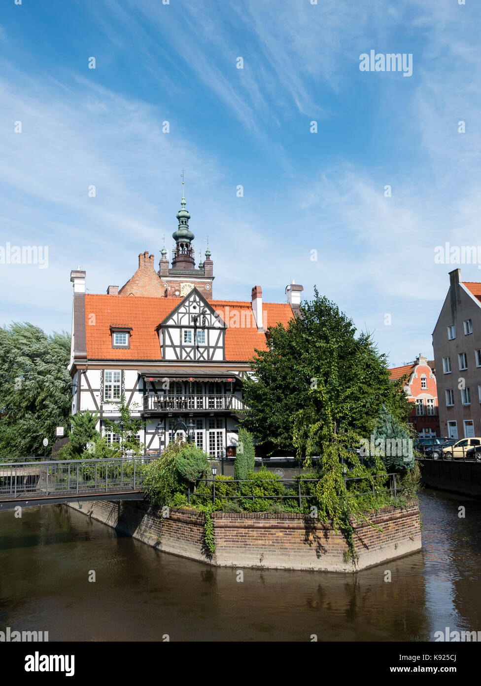 Riverside edifici, Gdansk, provincia di Pomerania, Polonia. Foto Stock