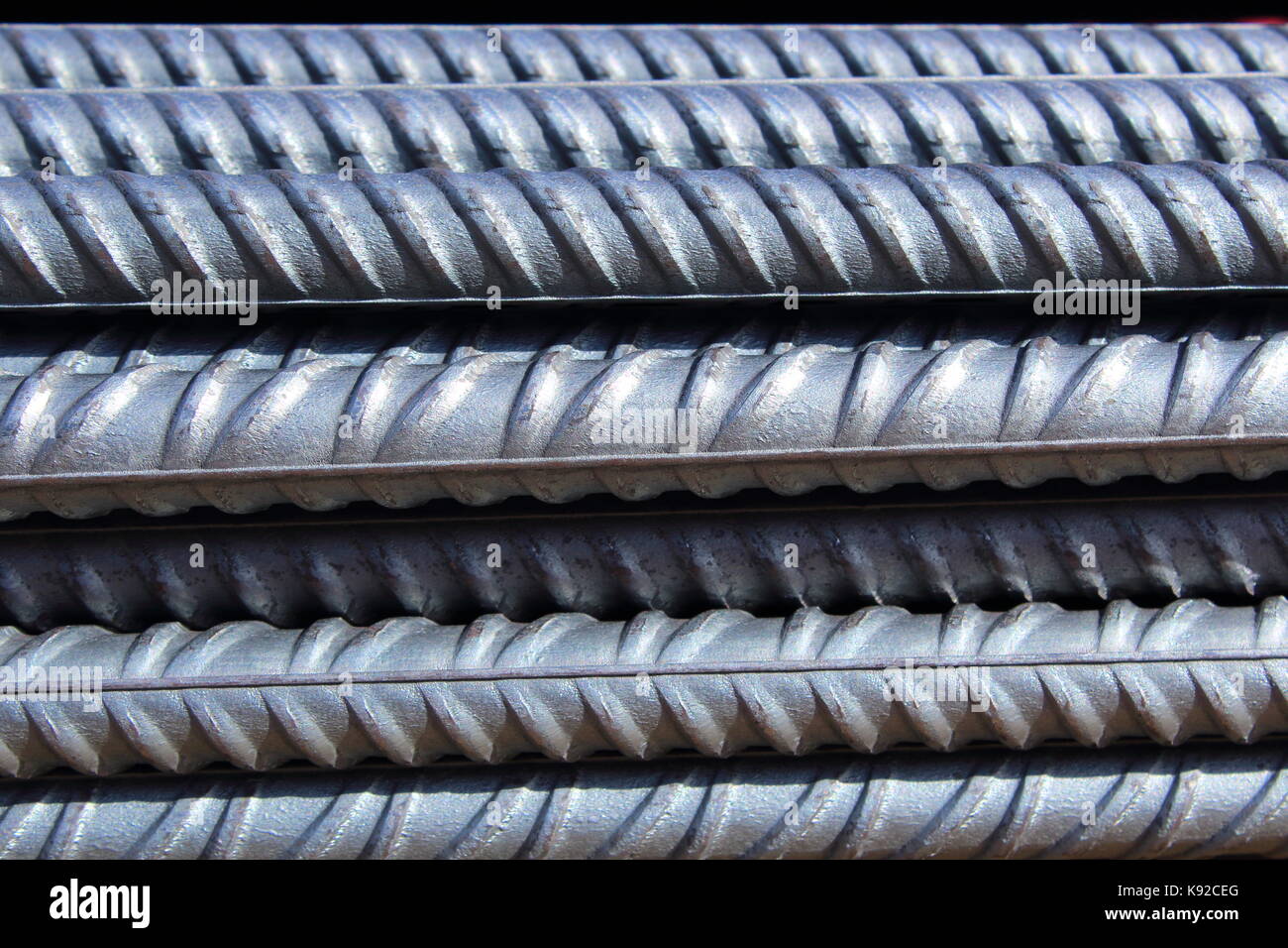Bundle di acciaio barre di rinforzo Foto Stock