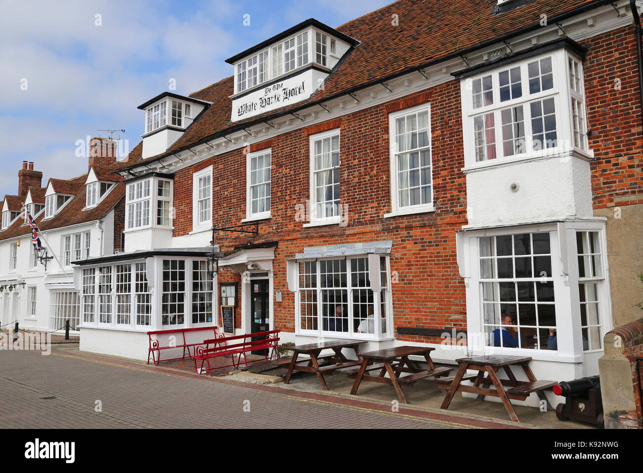 Ye Olde White Harte Hotel, Quay, Burnham on Crouch, Maldon Essex, Inghilterra, Gran Bretagna, Regno Unito, Gran Bretagna, Europa Foto Stock