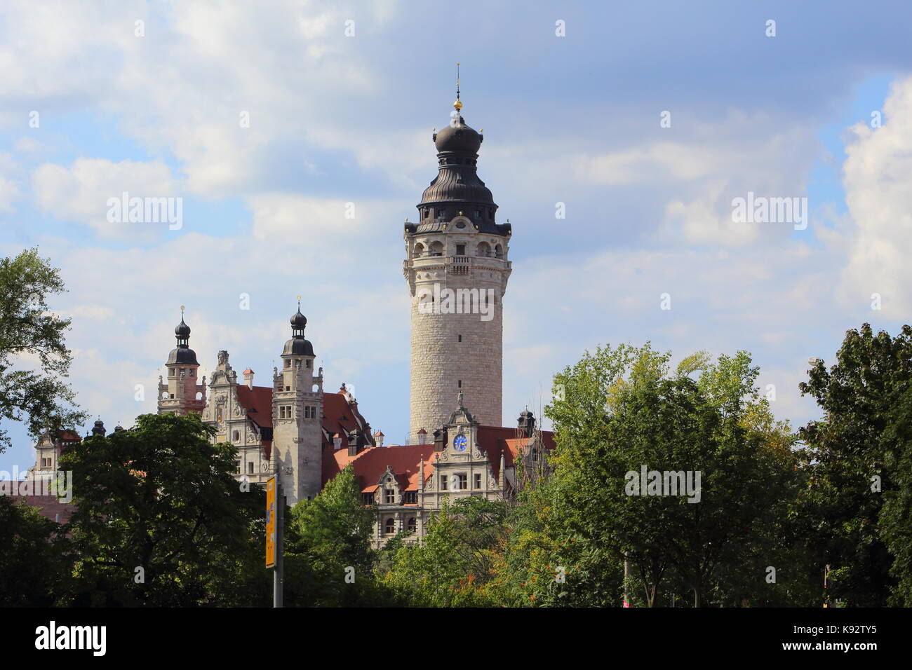 Nuovo Municipio di Lipsia e Sassonia, Germania Foto Stock