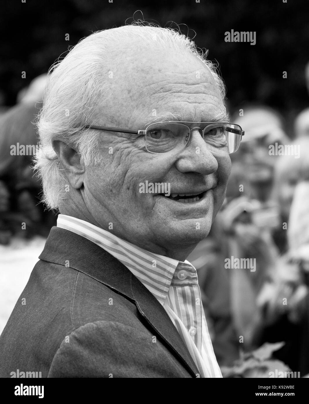 Re svedese Carl XVI Gustaf a Victoriadagen 2014 Foto Stock