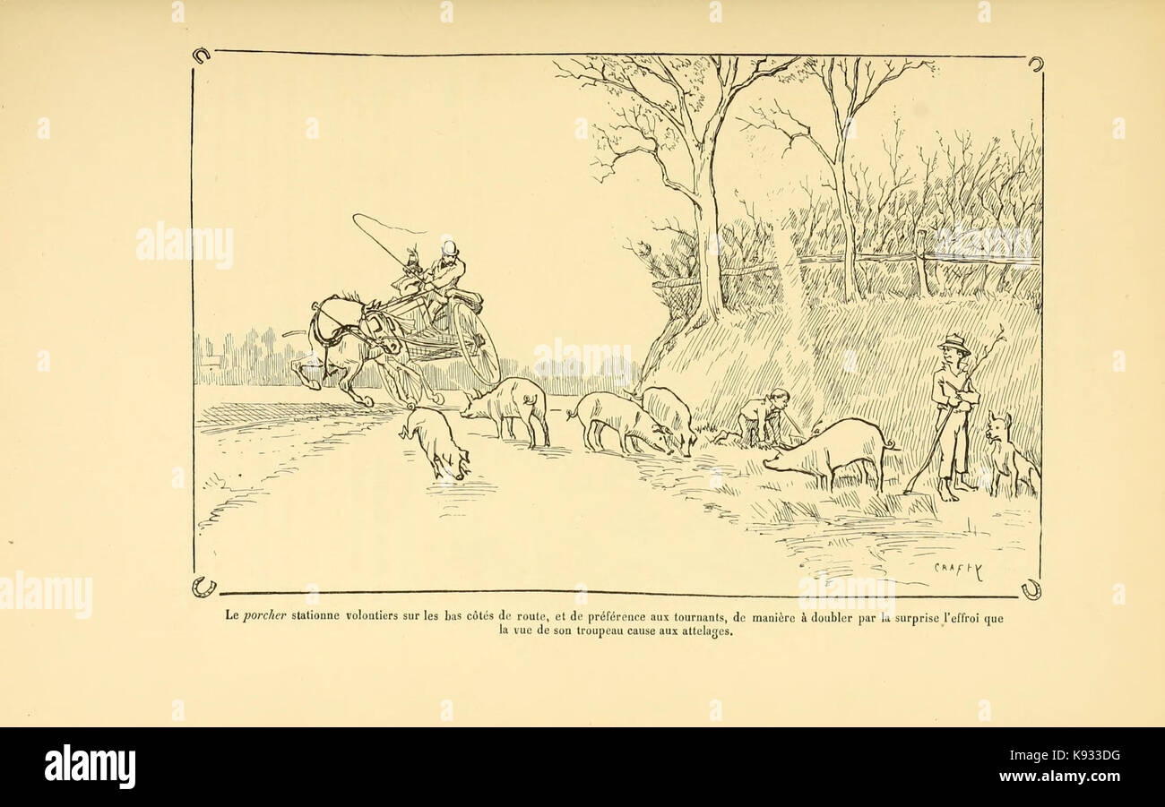 Una descrizione dettagliata di "la province à cheval", che illustra il viaggio trainato da cavalli attraverso una provincia francese, che riflette il contesto culturale e storico del viaggio. Foto Stock