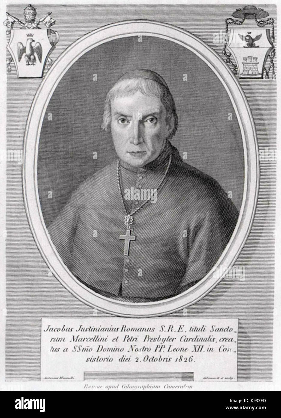 Kardinal Giacomo Giustiniani Foto Stock