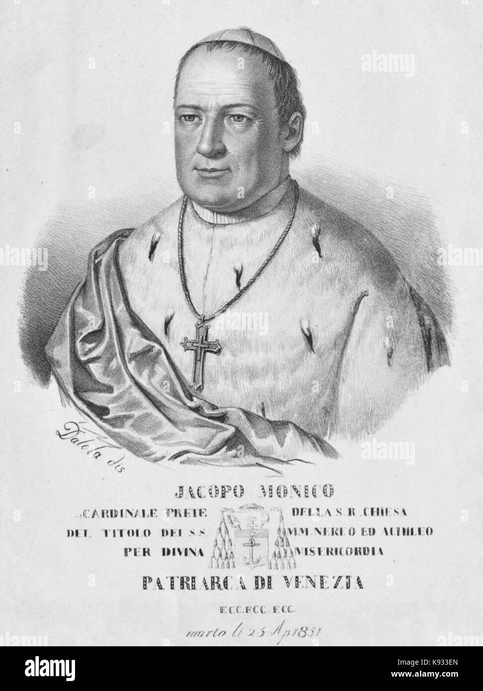 Kardinal Giacomo Monico Foto Stock