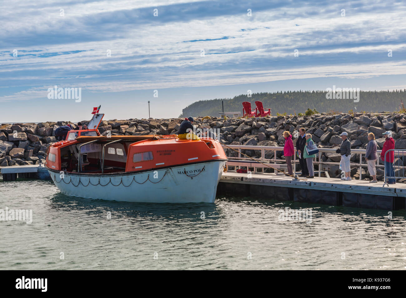 Mv marco polo offerta barca a Le Havre-saint-Pierre, Canada Foto Stock